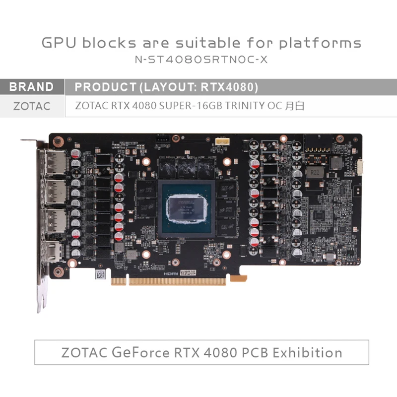 Bykski GPU Block for ZOTAC RTX - đánh giá và giá Rtx 4080 Water Cooling Block
